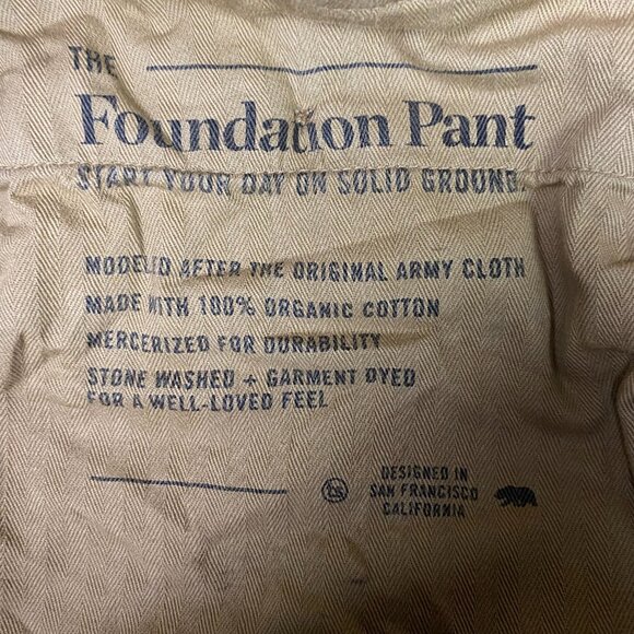 Taylor Stitch Pants Men's 34 x 32 Khaki The Foundation Pant nxg Twill Chino - Picture 11 of 14